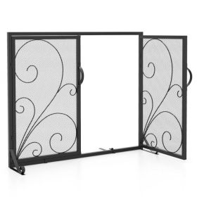 38 x 31 Inch Double Door Fireplace Screen